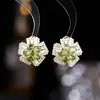 Nuevos Pendientes de Clip para Oreja Flor Estéreo de Zirconia Full Diamond de Otoño Super Brillantes Micro-Adornados Aspecto Adelgazante para Rostro Redondo Hebilla de Oreja Flor Grande para Mujer