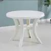 Juego de Mesa y Sillas de Plástico para Puesto de Comida, Puesto de Barbacoa al Aire Libre, Mesa Redonda para Antojos Nocturnos, Silla con Respaldo, Mesa y Sillas Sencillas e Informales para Playa