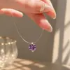 Nuevo collar de moissanita súper brillante, con un diseño de lágrima de sirena, con cadena y colgante invisibles, perfecto para el uso diario y como una cadena de clavícula versátil