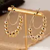 Pendientes de aro de cuentas redondas exageradas estilo ins europeo y americano para mujer personalidad temperamento pendientes de cuentas pendientes de moda joyería de Qingdao