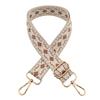Nueva correa de hombro ancha con diseño de jacquard de diamantes de colores, gruesa y larga, accesorios para bolsos, correa para bolso cruzado.
