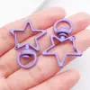 Chaveiro de Estrela de Cinco Pontas em Liga Colorida com Botão de Pressão Acessórios DIY Acessórios para Joias Feitas à Mão Materiais Atacado