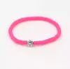 Pulsera de Cruz de Arcilla Suave de Colores de 6 mm con Cordón Elástico, Pulsera Estilo Viajero, Moderna y Única