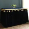 Toalha de Mesa de Casamento, Saia de Mesa para Buffet de Aniversário, Toalha de Mesa com Franjas de Veludo para Oferenda a Buda, Toalha de Mesa para Templo de Buda, Capa de Mesa