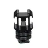 Aleación de Aluminio Soporte de Zapata Caliente de Tres Cabezales Base de Gimbal de Expansión Accesorios de Soporte de Zapata Fría para Micrófono de Luz de Relleno Externo