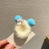 Otoño e Invierno accesorios para el cabello peludos doble bola de pelo anillo para el cabello lindo caricatura melodía bola de pelo cabeza de bola para el cabello tocado para niños anillo para el cabello