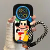 Capa para Celular Huawei Mate80 com Cordão Cobertura Total Huaweimate80Pro Tendência de Outono Chapéu Azul Filhote