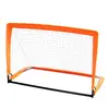 Portería de Fútbol Plegable Ligera Sin Instalación Requerida Cuadrada Pequeña para Niños Interior Exterior Deportes de Pelota Entrenamiento Equipamiento Deportivo Trabajador