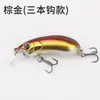 Señuelo Rocky Little Fat Man 50mm 7.5g Minnow Hundido para Lubina y Cabeza de Serpiente de Agua Dulce y Salada