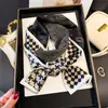 Bufanda de Polka Dots Estilo Francés Cinta de Tinta Estilo Retro Lazo para Bolso Bufanda Decorativa Bufanda Pequeña Larga para el Cabello Bufanda Fina Estrecha Nueva para Mujer