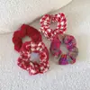 Ambiente de Año Nuevo 2025 Scrunchie de Felpa Roja Otoño e Invierno Aclarador Goma para el Cabello Accesorios para Moño Femenino