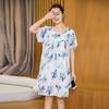 Fábrica direta real tiro vestido de maternidade primavera e verão novo floral solto grande tamanho mulheres grávidas vestido feminino 8851# spot