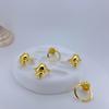 Serie Oceánica Joyería de Anillo Europeo y Americano Anillo Abierto Sentido de Alta Gama Ins Anillo Oceánico Joyería de Latón Chapado en Oro para Mujeres