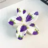 Design de Nicho Transfronteiriço Grampo de Cabelo de Frangipani Impresso em UV Pequeno Fresco e Fofo Grampo de Cabelo de Flor Acessórios de Cabelo para Mulheres Venda por Atacado