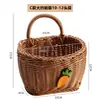 Cesta Tecida Nórdica Cozinha Cesta de Armazenamento de Gengibre e Alho Cesta Vintage de Parede Cesta Pequena Portátil para Flores Cesta Suspensa para Utensílios de Cozinha
