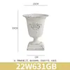 Vaso de Arte Floral Vintage de Ferro Forjado Branco Desgastado Descascando Ornamento Decorativo Americano