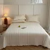 Ins estilo coreano volante doble cara todo algodón colcha juego de tres piezas cuatro estaciones universal Clase A acolchado sábana manta funda de almohada