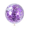 Balão de Lantejoula de 12 polegadas balão transparente com confete decoração de festa de aniversário balão redondo de látex empurre pequeno presente