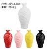 Vaso Minimalista de Onda de Alto Padrão Transfronteiriço Textura Fosca Decoração de Mesa de Casa Entrada Ornamento Estilo Ins
