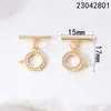 Cierre para Collar de Perlas Oro 18K Incrustado con Circonita Cierre Irregular Ot para Pulsera Collar Accesorios de Joyería