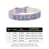 Collar para Perro Transfronterizo Collar para Gato Color Degradado Diamante Letra Piel PU Collar Anti-Mordeduras Elección de Collar para Mascota