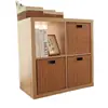 Caja de Almacenamiento de Tela de Paja y Ratán Sintético para Dormitorio, Estudio, Residencia Estudiantil; Cesta de Almacenamiento para Artículos Varios, Juguetes, Libros, Cosméticos