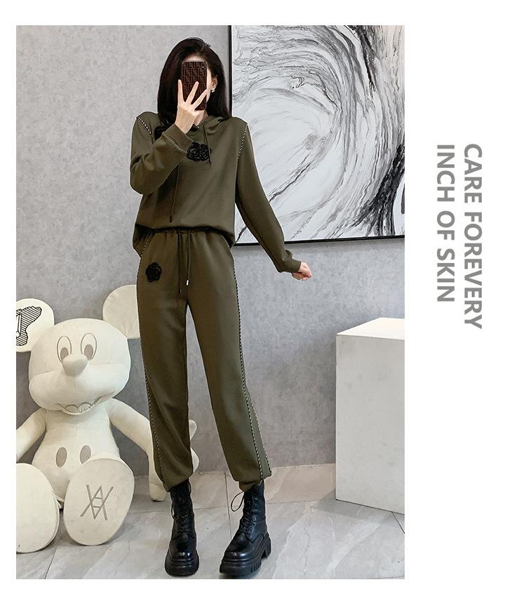 跨境淘货源2023秋季新款街头潮流减龄小个子爆款欧货网红款运动套装休闲运动气质休闲时尚流行新款秋装秋装女装时尚套装套装女装秋季套装女套装女女士运动服女装两件套套装卫衣套装休闲套装秋季套装女装时尚套装盐系休闲套装女装2023