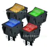 Kcd4 Certificado Iec Furo Aberto 31*25mm 4 Pinos 2 Velocidades Interruptor de Alavanca Vermelho Iluminado 16A250V
