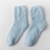 Amazon Calcetines Pantufla para Mujer Felpa Suave Calcetines para Dormir en Casa Calcetines de Forro Polar Coral Calcetines de Color Caramelo de Tubo Medio Transfronterizo