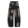 Jeans de Mezclilla Lavados Pesados Estilo Páramo Nuevo 2025 para Hombre Jiayiku High Street Americano Pantalones Anchos Scimitar