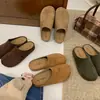 Mocasines cerrados de punta partida estilo francés para mujer, zapatos cómodos sin cordones con suelas gruesas, pantuflas de otoño con tacón fino