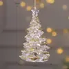 Materiais DIY Decorações de Natal Decoração de Floco de Neve Cenário de Árvore de Natal Pacote Suprimentos de Feriado Arranjo Pingente Adereços