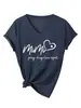 Mimi reza abraza amor Amazon eBay tienda independiente casual simple camiseta de mujer cuello en V manga corta capa base
