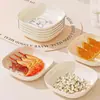 Plato para Huesos para Mesa de Comedor en Casa, Plato de Hueso de Lujo, Plato para Snacks con Base T930