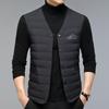 Chalecos de plumón para mediana edad y personas mayores para usar como prenda exterior, Chalecos ligeros de plumón para hombre para usar como prenda exterior, Ropa cálida y ligera para otoño e invierno Lh821