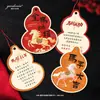 2026 Año Nuevo Año del Caballo Etiquetas Colgantes Personalizadas con Forma de Calabaza Tarjetas de Bendición Especiales de Año Nuevo Tarjetas Decorativas de Recuerdo Diseño e Impresión