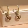 Lote mixto de varios estilos aretes de oro para mujer con colgante geométrico de circón microincrustado joyería de oreja de nicho de alta gama