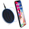 Carregador Sem Fio para Celular Qi Redondo Liga de Alumínio Adequado para Xiaomi Huawei Apple Sem Fio Carregamento Rápido 10W
