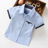 Camisas de Manga Curta de Verão Novas para Meninos 2018 Camisas de Bolinhas Infantis Fabricantes Atacadistas Drop Shipping para Crianças Pequenas e Médias