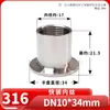 Conector de Rosca Interna de Acero Inoxidable 316 Wenxiang, Extremo de Mandril Roscado Interno, Accesorio de Rosca de Liberación Rápida para Tuberías de Agua de Grado Sanitario de 1 pulgada