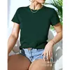 [Camiseta de Algodão Tamanho Europeu] Camiseta Unissex Macia Gola Redonda Respirável Verão Casual Design Casual Corte Regular,