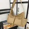 Bolso de un solo hombro para jóvenes artísticos, bolsa de lona versátil de gran capacidad, bolso cruzado, bolso de verano para estudiante universitario, bolso cruzado