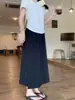 Calças Culotte de Verão Finas de Tamanho Grande para Mulheres com Fendas na Cintura Alta, Estilo Preguiçoso, Virilha e Coxas Espessas, Efeito Emagrecedor Culottes de Oito/Nove Pontos 66279