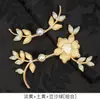 Botão Original Feito à Mão para Cheongsam Botão Retro Pérola Flor de Hibisco Fivela Dura Hanfu Chinês Roupa Tang Fivela Tecida à Mão