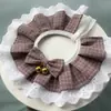 Cachecol para gato de estimação toalha para saliva de gato babador de cachorro babador de renda para pet coleira de gato