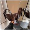 Bolsa Croissant Trendyy Transfronteiriça 2025 Nicho Primavera Nova Bolsa Dumpling Moda Simples Retrô Tiracolo Transversal para Mulheres