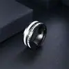 Anillo de Acero de Titanio de Moda Europea y Americana para Mujer Estilo Ins Gama Alta Nicho Circonita Goteo de Aceite Anillo para Hombre de Moda Versátil Anillo de Diamante