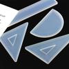 Regla Regla Triangular Transportador Molde de Silicona DIY Molde de Pegamento Cristal Regla Creativa Práctica Personalizada para Estudiantes