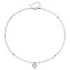 Joyería transfronteriza europea y americana de moda de alta gama con colgante de amor de nicho, cadena de clavícula con cuentas de vidrio, collar de cuentas hecho a mano.