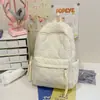 Mochila de Algodón Otoño e Invierno 2025 Nueva Hilo Bordado Mochila de Algodón Relleno para Mujer Moda Ropa de Trabajo Mochila Pequeña Informal para Mujer